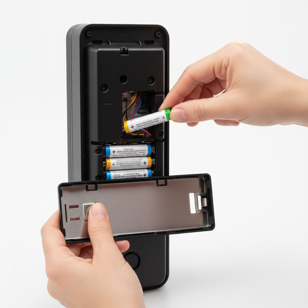 更换电池示意图